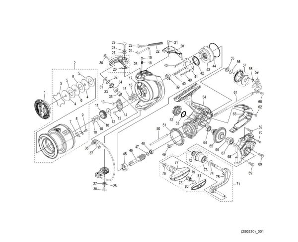 Photo1: [SHIMANO] Genuine Spare Parts for 26 NASCI 4000XG Product Code: 048165 **Back-order (Shipping in 3-4 weeks after receiving order) (1)