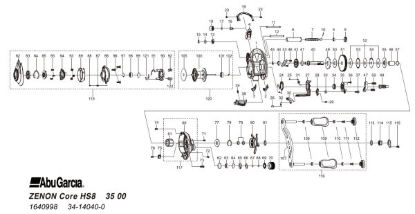 Photo1: [ABU] Genuine Spare Parts for ZENON Core HS8 Product code: 1640998 **Back-order (Shipping in 3-4 weeks after receiving order) (1)