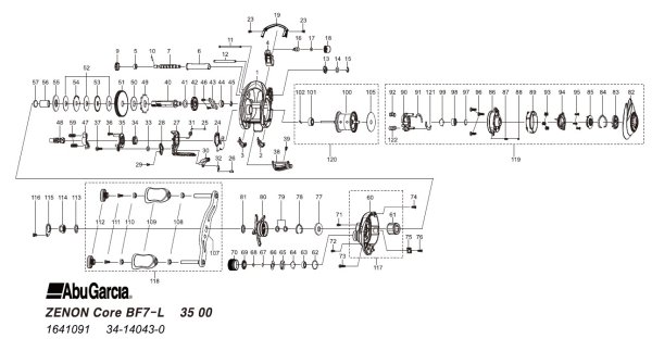 Photo1: [ABU] Genuine Spare Parts for ZENON Core BF7-L Product code: 1641091 **Back-order (Shipping in 3-4 weeks after receiving order) (1)