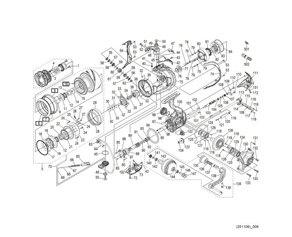 Photo1: [SHIMANO] Genuine Spare Parts for 25 STELLA SW 8000HG Product Code: 047557 **Back-order (Shipping in 3-4 weeks after receiving order) (1)