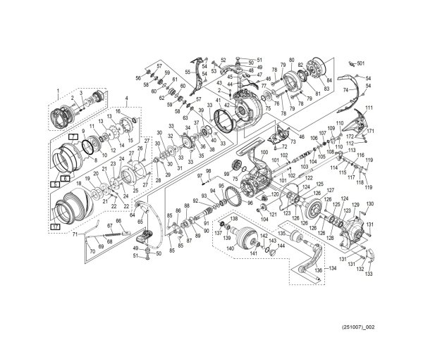 Photo1: [SHIMANO] Genuine Spare Parts for 26 STELLA SW 5000XG Product Code: 047502 **Back-order (Shipping in 3-4 weeks after receiving order) (1)