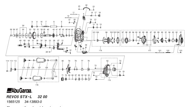 Photo1: [ABU] Genuine Spare Parts for REVO5 STX-L Product code:1565125**Back-order (Shipping in 3-4 weeks after receiving order) (1)