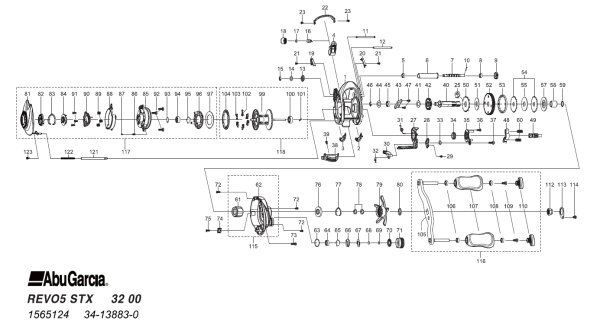 Photo1: [ABU] Genuine Spare Parts for REVO5 STX Product code:1565124**Back-order (Shipping in 3-4 weeks after receiving order) (1)