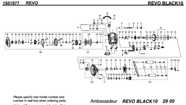 Photo1: [ABU] Genuine Spare Parts for REVO BLACK10 Product code:1501977 **Back-order (Shipping in 3-4 weeks after receiving order) (1)