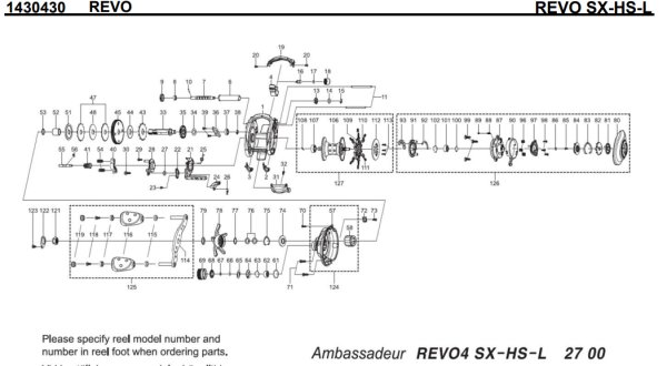 Photo1: [ABU] Genuine Spare Parts for REVO SX-HS-L Product code:1430430 **Back-order (Shipping in 3-4 weeks after receiving order) (1)