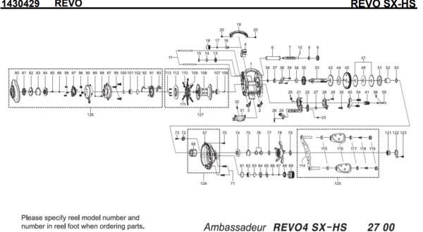 Photo1: [ABU] Genuine Spare Parts for REVO SX-HS Product code:1430429 **Back-order (Shipping in 3-4 weeks after receiving order) (1)