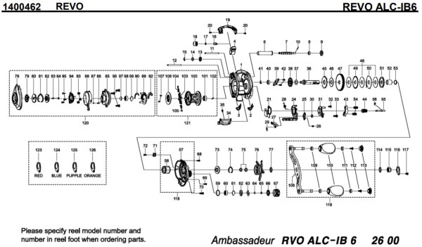 Photo1: [ABU] Genuine Spare Parts for REVO  ALC-IB6 Product code: 1400462**Back-order (Shipping in 3-4 weeks after receiving order) (1)