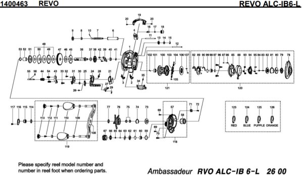 Photo1: [ABU] Genuine Spare Parts for REVO  ALC-IB6-L Product code: 1400463**Back-order (Shipping in 3-4 weeks after receiving order) (1)