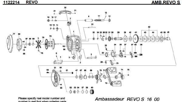 Photo1: [ABU] Genuine Spare Parts for REVO S Product code:1122214**Back-order (Shipping in 3-4 weeks after receiving order) (1)