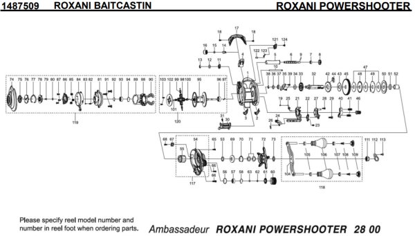 Photo1: [ABU] Genuine Spare Parts for ROXANI POWERSHOOTER Product code: 1487509 **Back-order (Shipping in 3-4 weeks after receiving order) (1)