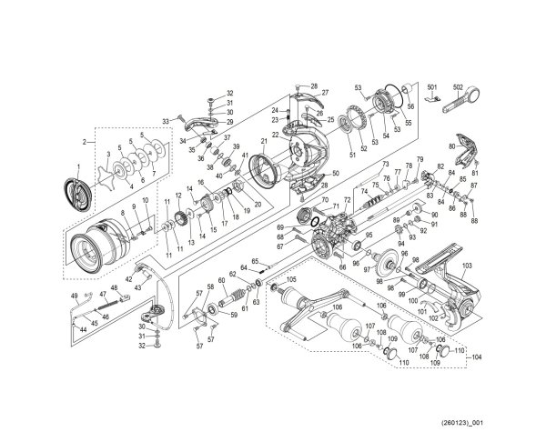 Photo1: [SHIMANO] Genuine Spare Parts for 26 Sephia BB C3000SDH Product Code: 049919 **Back-order (Shipping in 3-4 weeks after receiving order) (1)