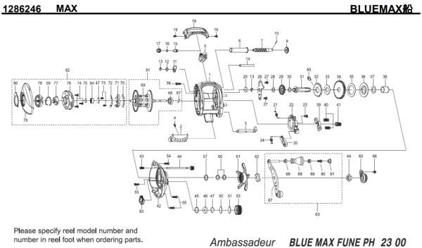 Photo1: [ABU] Genuine Spare Parts for BLUEMAX FUNE Product code: 1286246 **Back-order (Shipping in 3-4 weeks after receiving order) (1)