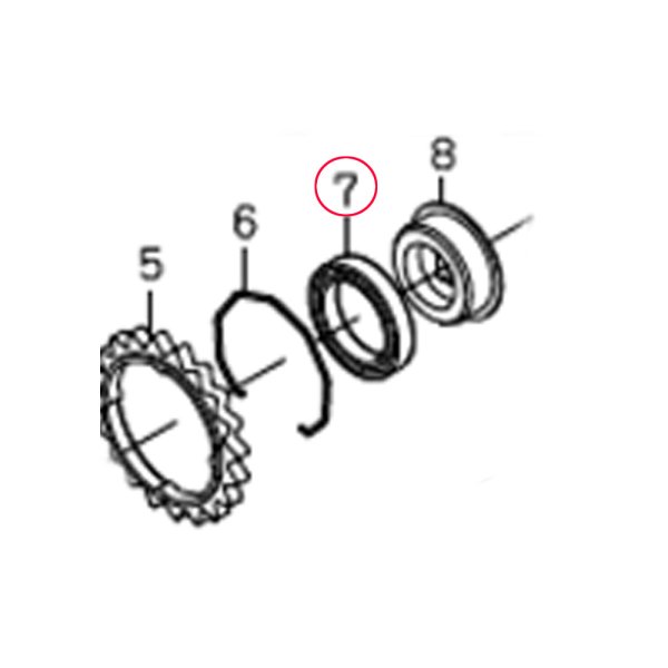 Photo1: [DAIWA Genuine] Spool Ball Bearing (A) 2418 ID 18mm x OD 24mm x T 4mm Part Code 6J899801 **Back-order (Shipping in 3-4 weeks after receiving order) (1)