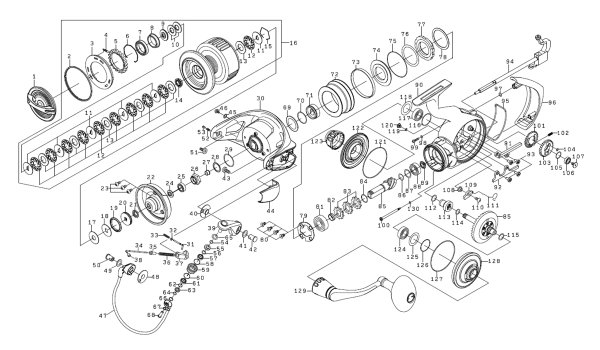 Photo1: [DAIWA] Genuine Spare Parts for 25 SALTIGA 30000-P Product code: 00065090 **Back-order (Shipping in 3-4 weeks after receiving order) (1)
