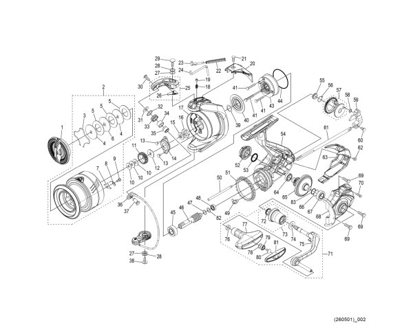 Photo1: [SHIMANO] Genuine Spare Parts for 26 MIRAVEL 4000 Product Code: 050120 **Back-order (Shipping in 3-4 weeks after receiving order) (1)