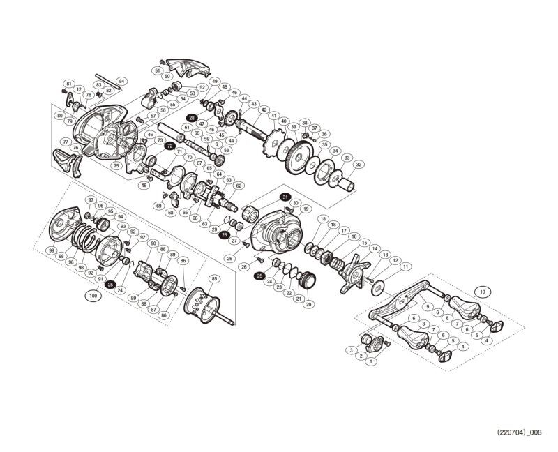 SHIMANO] Genuine Spare Parts for 21 SLX BFS XG R Product code: 043702  **Back-order (Shipping in 3-4 weeks after receiving order) - HEDGEHOG STUDIO