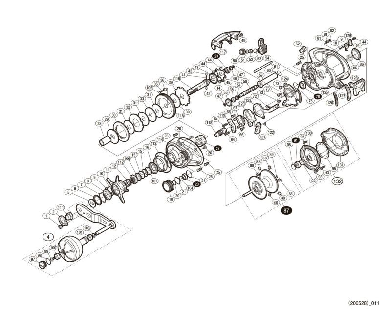 SHIMANO] Genuine Spare Parts for 17 GRAPPLER 301HG Product code