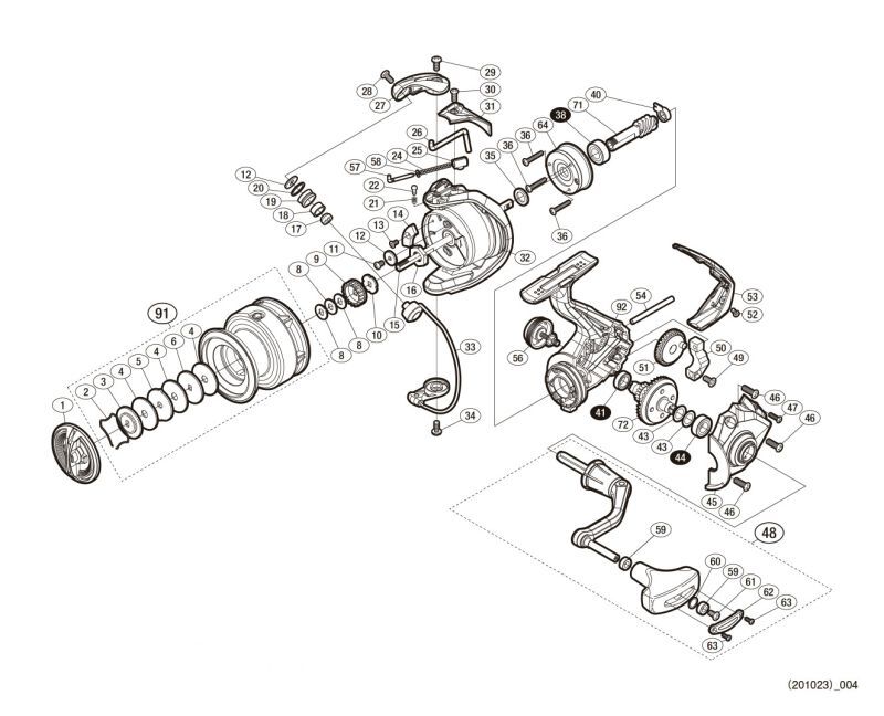 SHIMANO] Genuine Spare Parts for 17-18 SEDONA C5000XG Product Code